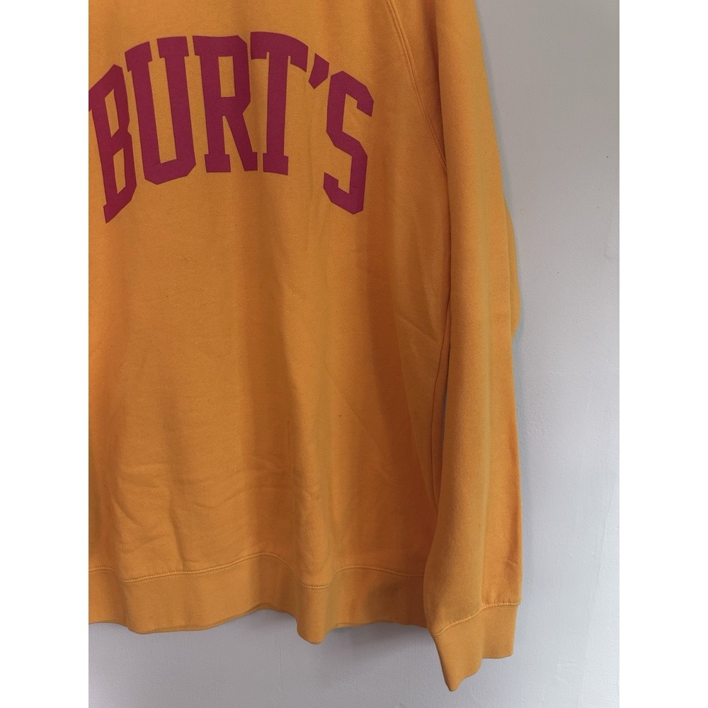 NWOT Burt's Bees Chapstick Promo XL Golden Yellow Fleece Crew Neck Sweatshirt - Picture 4 of 14